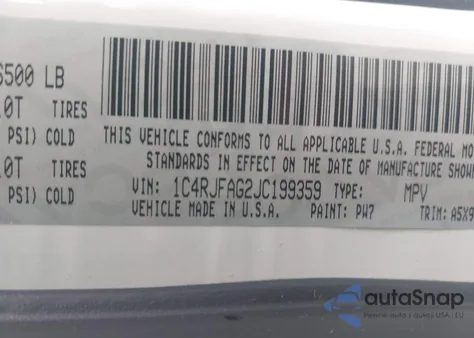 2018 Jeep Grand Cherokee Laredo E 4X4 из США, поврежденный, VIN 1C4RJFAG2JC199359